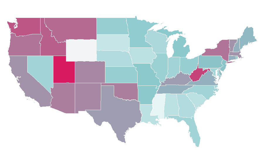 Affinity by region — Kit Harington, United States