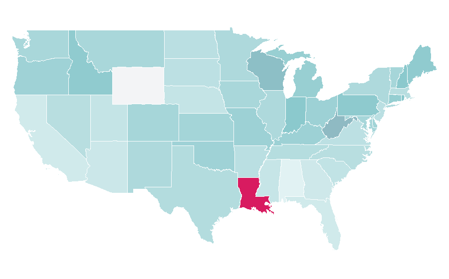 Affinity by region — Kitchen Nightmares, United States