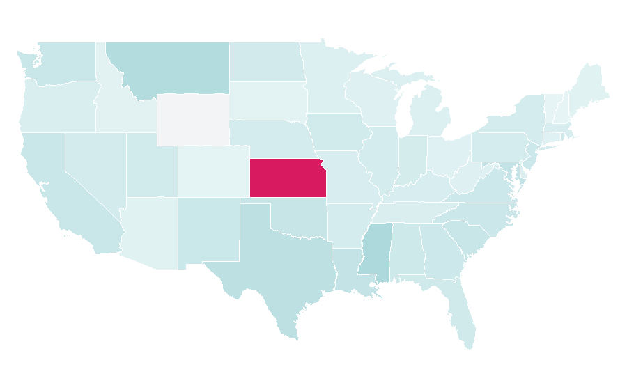 Affinity by region — Kite, United States