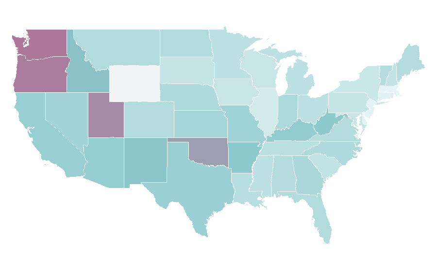 Affinity by region — Kitsuné, United States