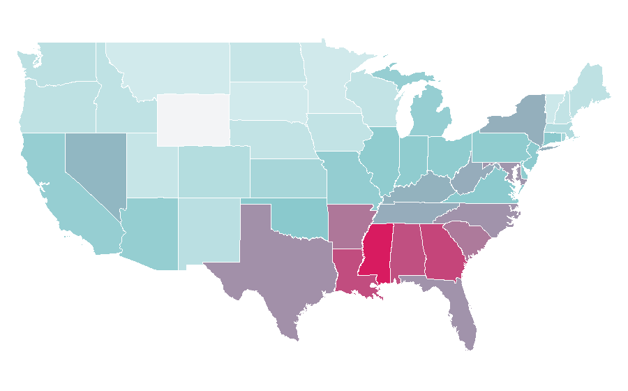 Affinity by region — Klarna, United States