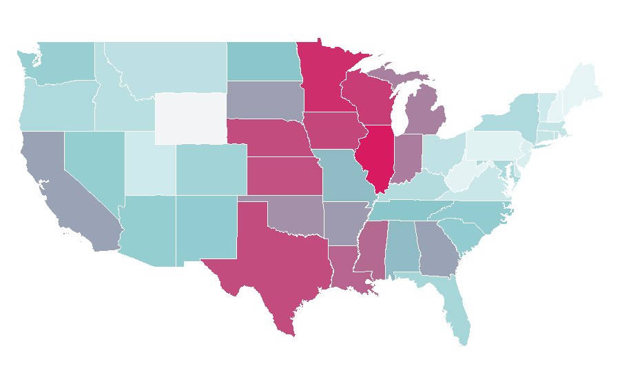 Affinity by region — Kleenex, United States