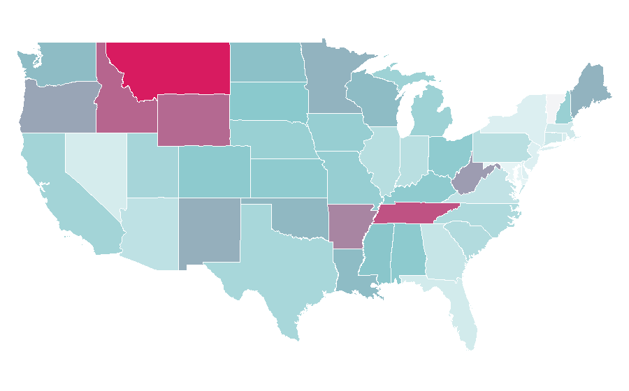 Affinity by region — Knife sharpening, United States