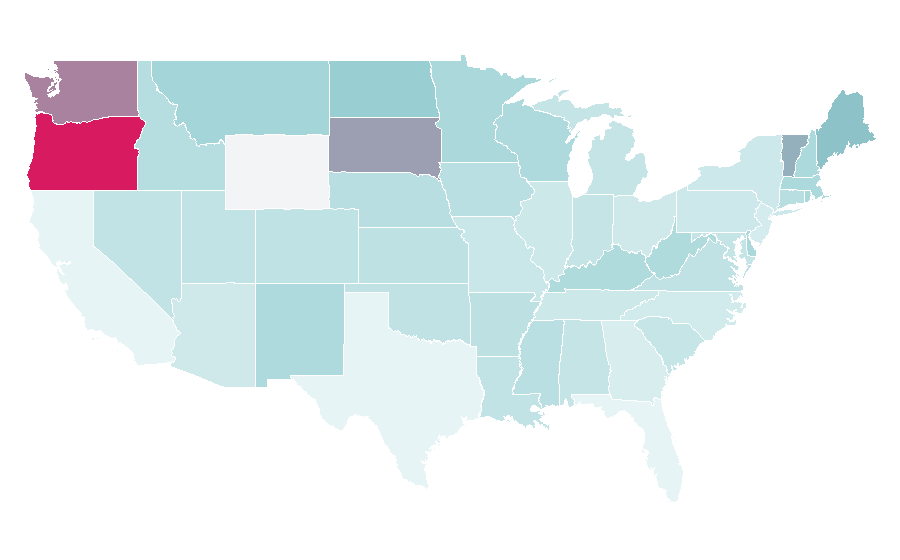 Affinity by region — Knitty, United States