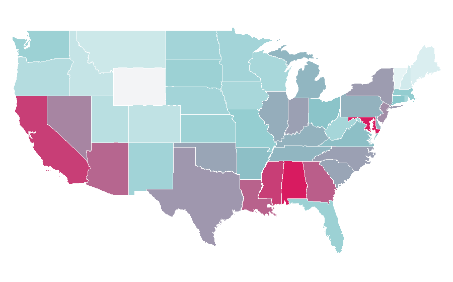 Affinity by region — Kobe Bryant, United States