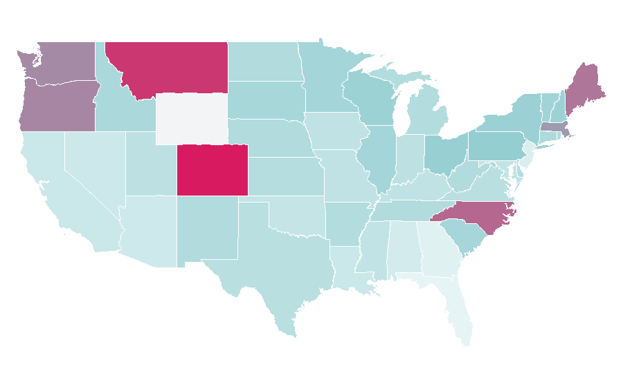 Affinity by region — Kölsch (beer), United States