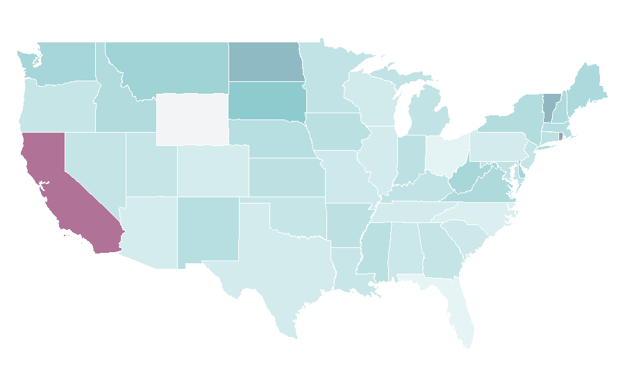 Affinity by region — Konkuk University, United States
