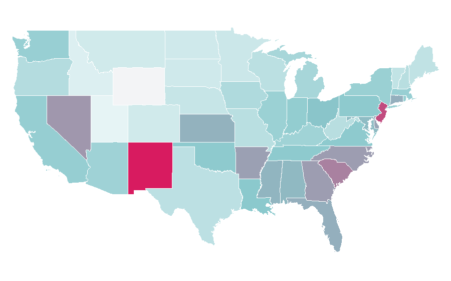 Affinity by region — Kool & the Gang, United States