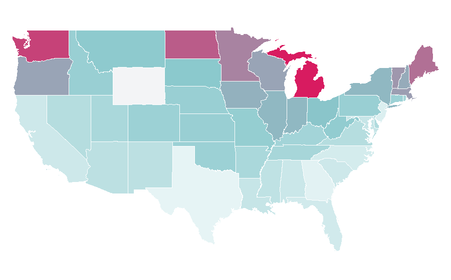 Affinity by region — Kraft Dinner, United States