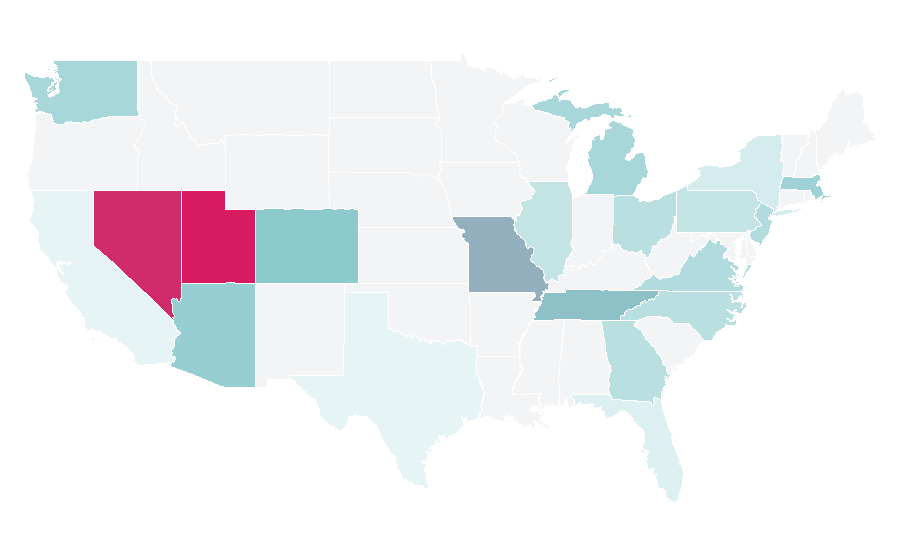 Affinity by region — Krav Maga, United States