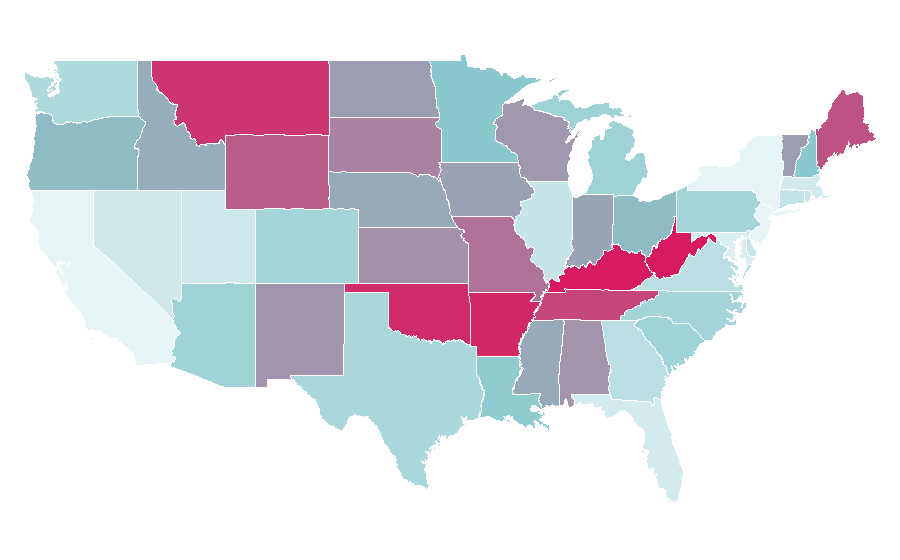 Affinity by region — Kris Kristofferson, United States
