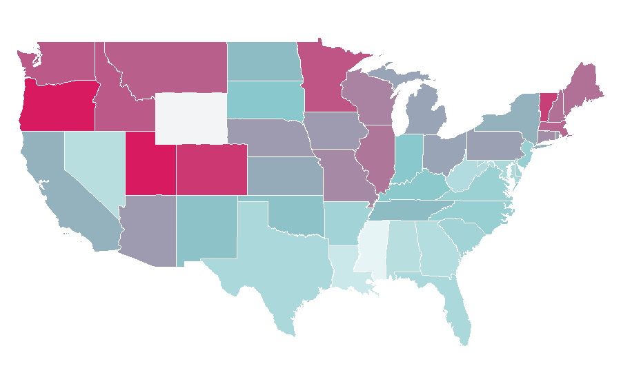 Affinity by region — Kristen Wiig, United States