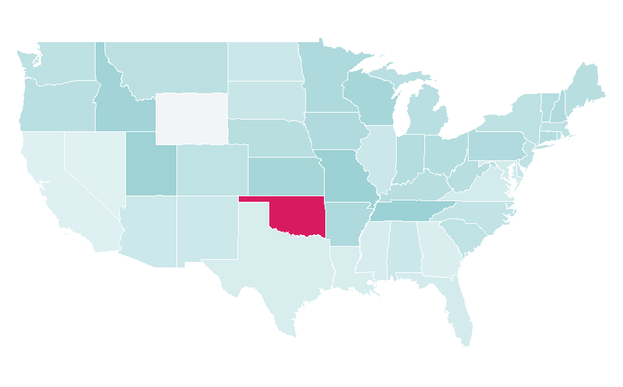 Affinity by region — Kristin Chenoweth, United States