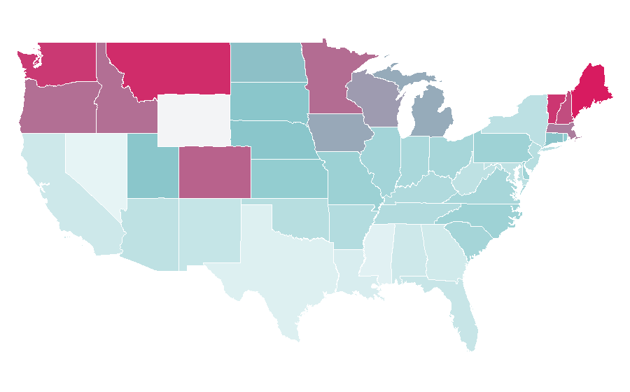 Affinity by region — Kristin Hannah, United States