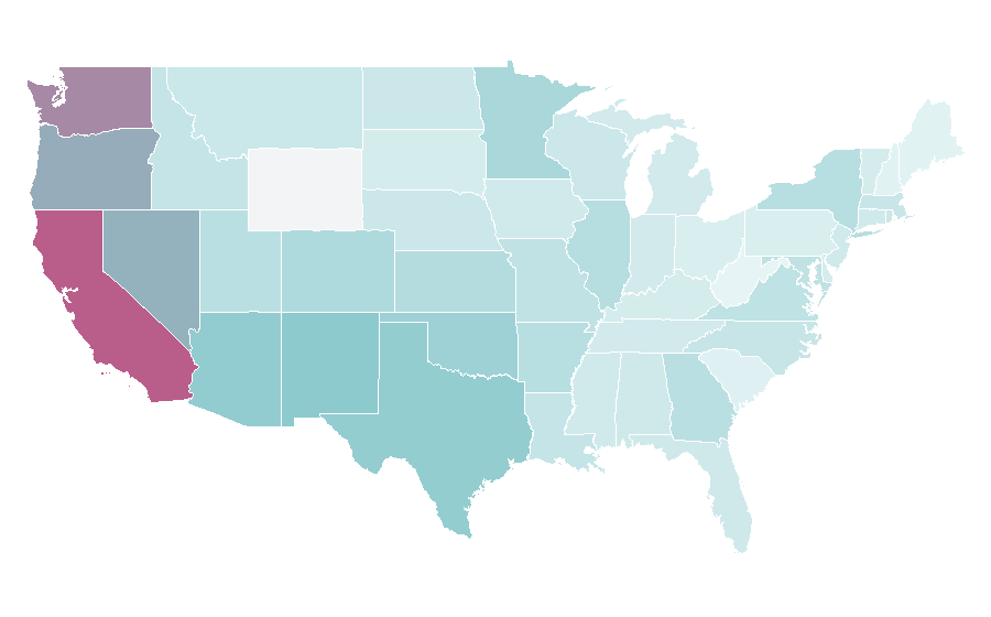 Affinity by region — Kung Fu Hustle, United States