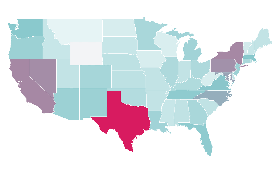 Affinity by region — Kung Fu (TV series), United States