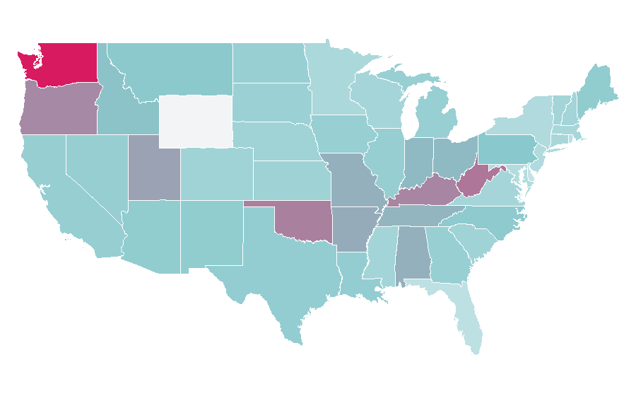 Affinity by region — Kurt Cobain, United States