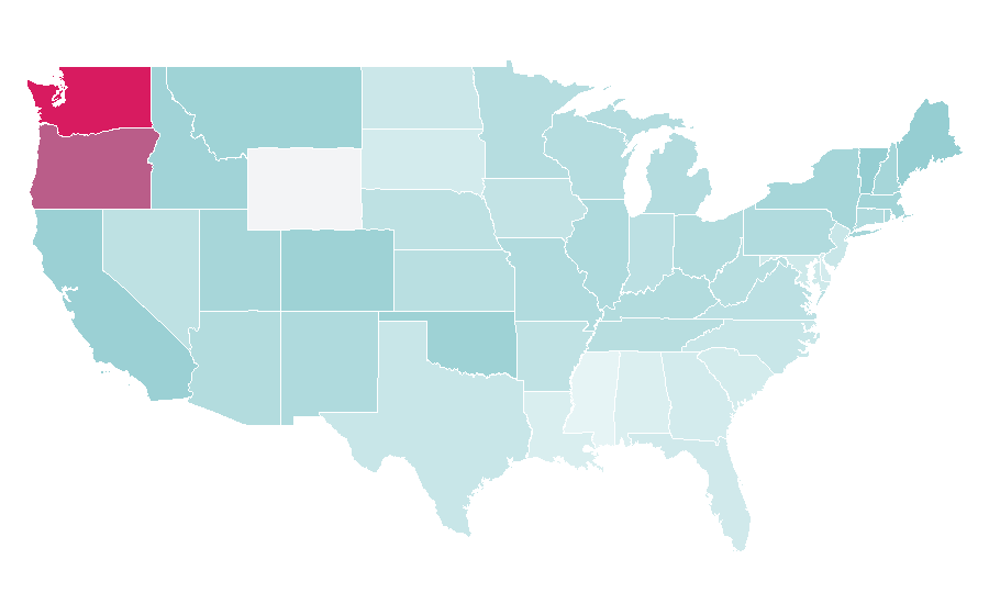 Affinity by region — Kyle MacLachlan, United States