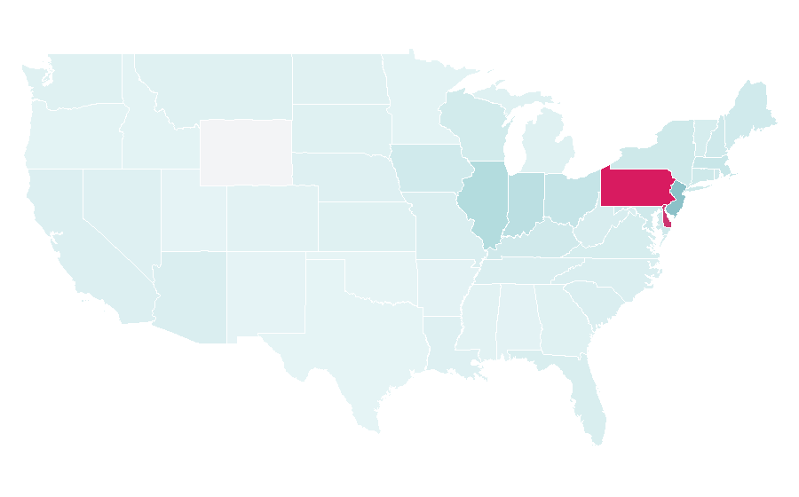 Affinity by region — Kyle Schwarber, United States