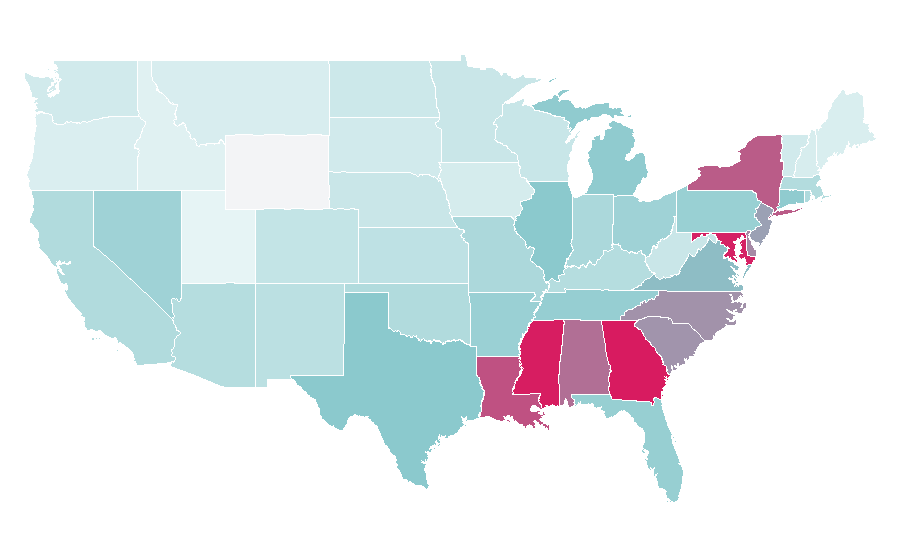 Affinity by region — La La Anthony, United States