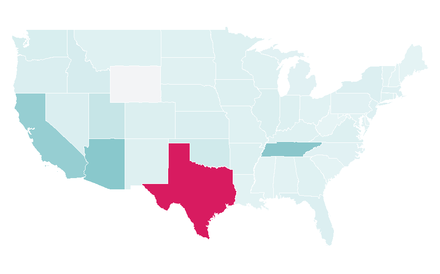 Affinité par région — La La Land, États-Unis