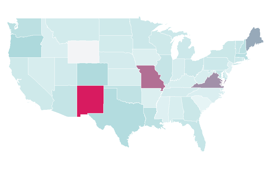 Affinity by region — La Roux, United States