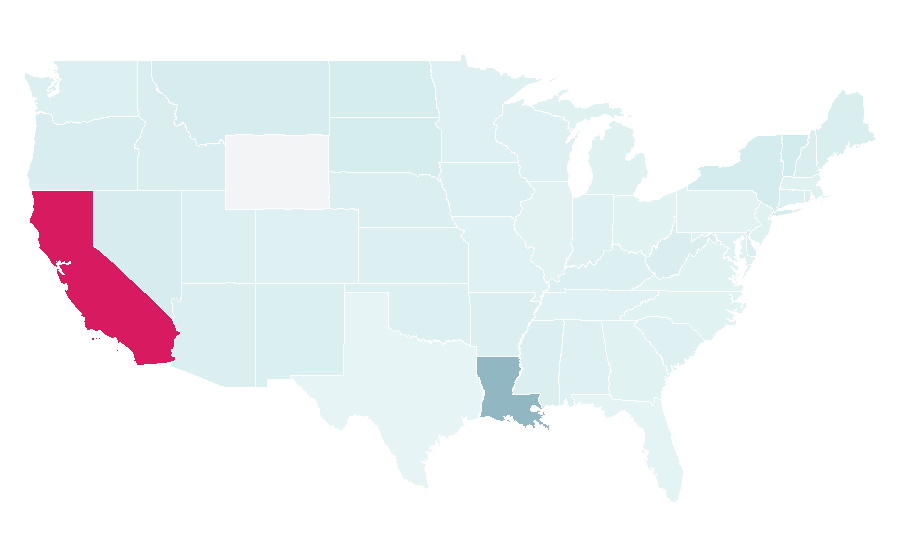 Affinity by region — LA Weekly, United States