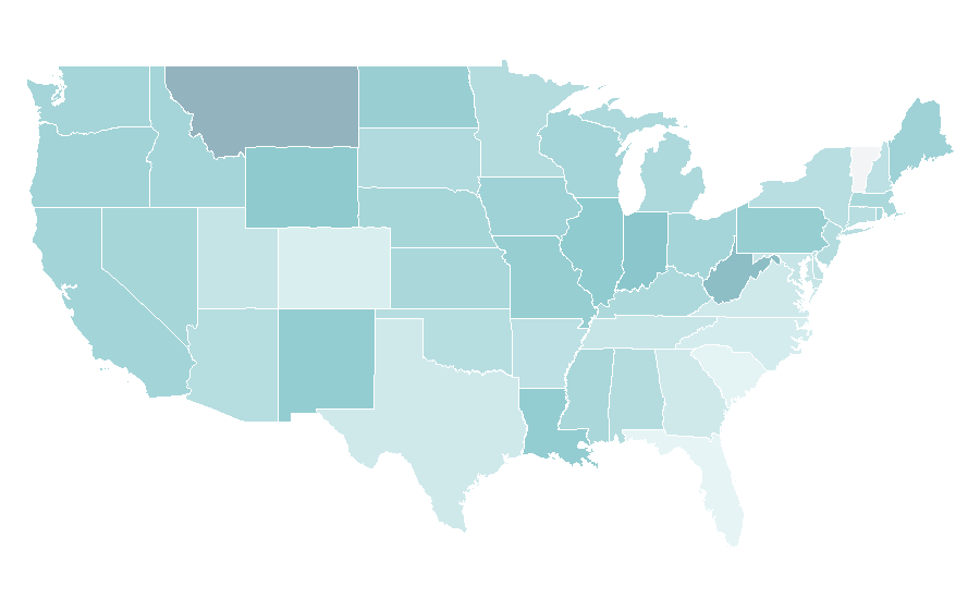 Affinity by region — Laborer, United States