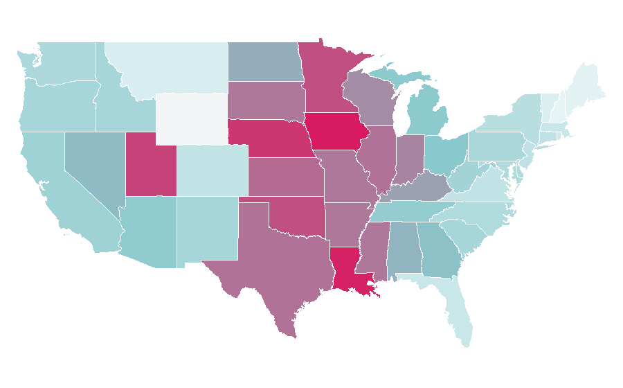 Affinity by region — Laffy Taffy, United States