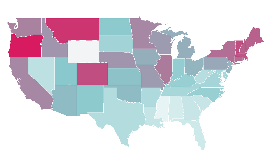 Affinity by region — Lake Bell, United States