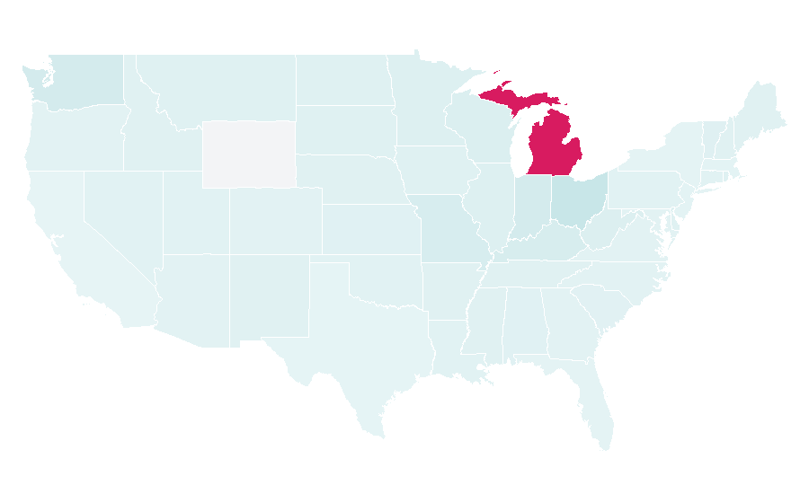 Affinity by region — Lake St. Clair, United States