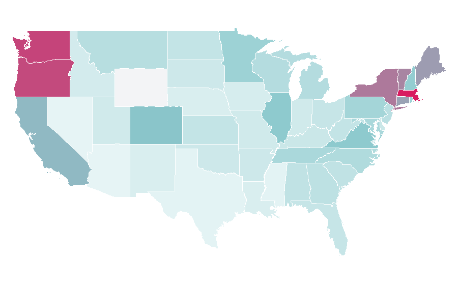 Affinity by region — Lampshade, United States