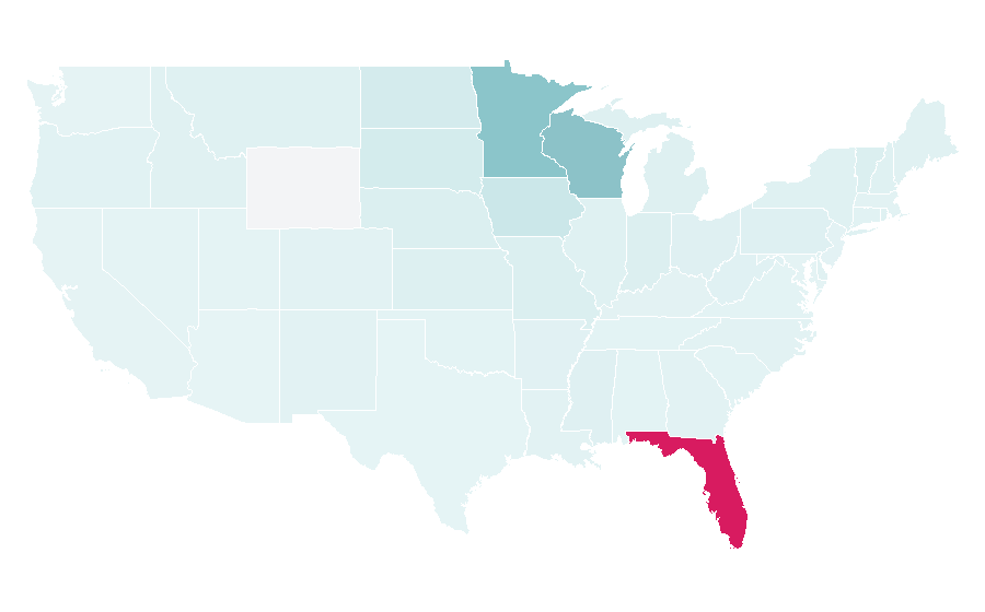Affinity by region — Land O'Lakes, United States