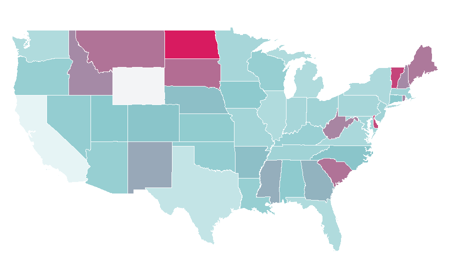 Affinity by region — Landscape contracting, United States