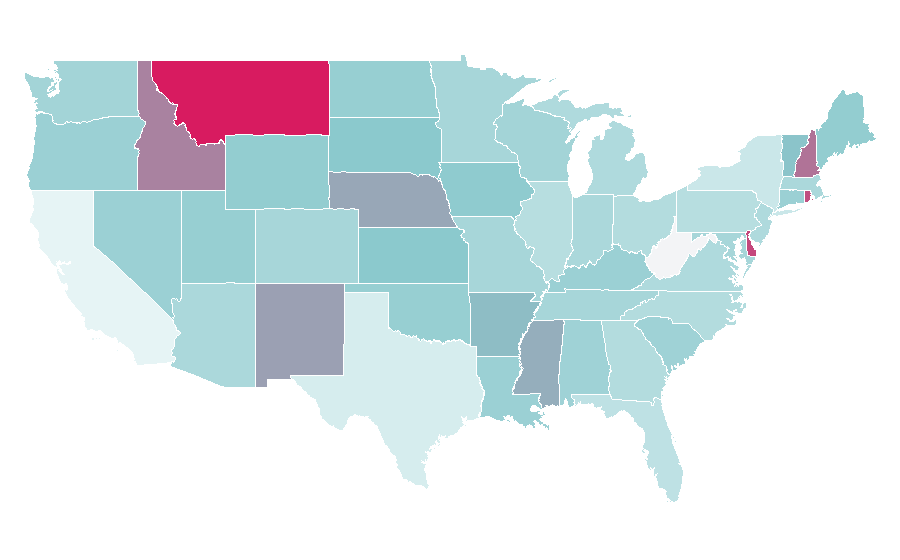 Affinity by region — Language education, United States