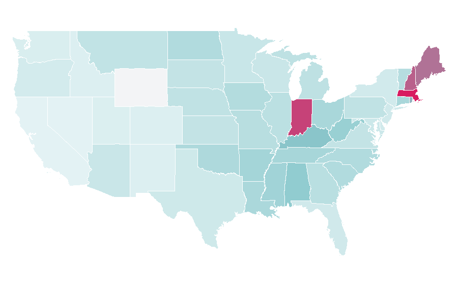 Affinity by region — Larry Bird, United States