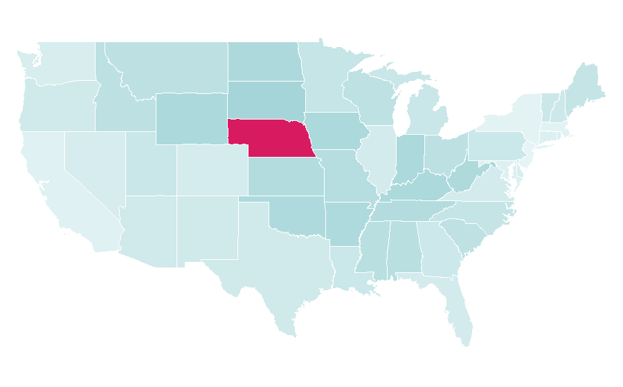 Affinity by region — Larry the Cable Guy, United States