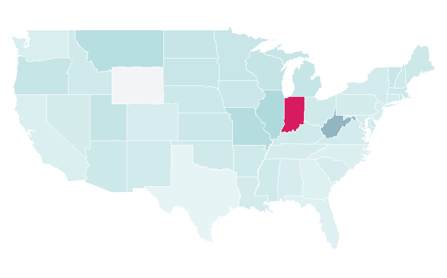 Affinity by region — Late-night talk show, United States