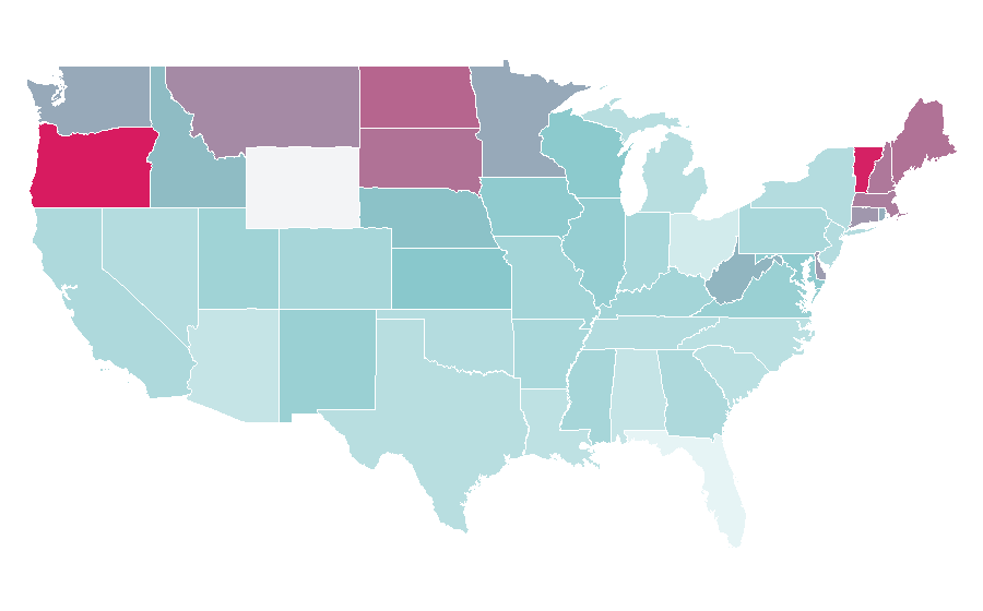 Affinity by region — Latin American music, United States