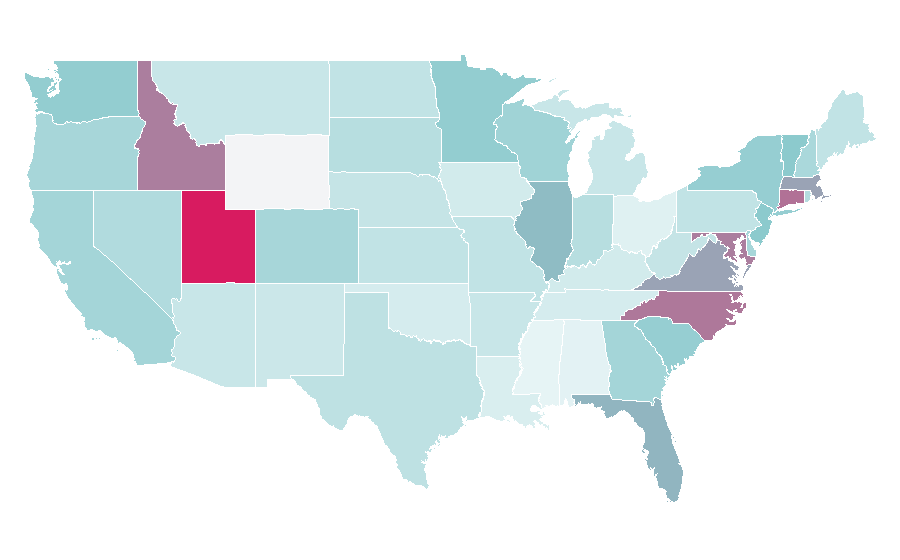 Afinidad por región — Latin dance, Estados Unidos