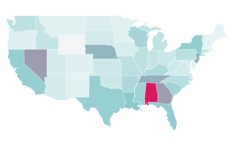 Affinity by region — Laundry room, United States