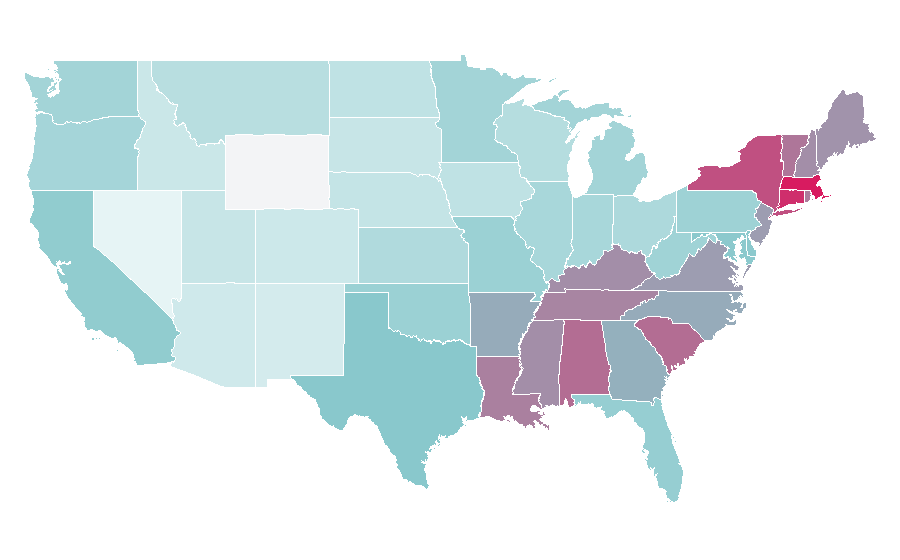 Affinity by region — Laura Ashley, United States