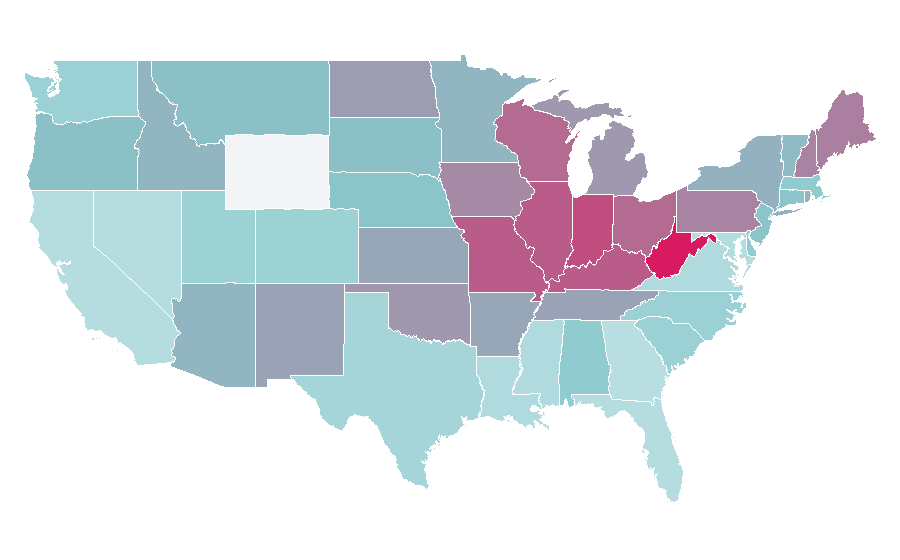 Affinity by region — Laurie Metcalf, United States