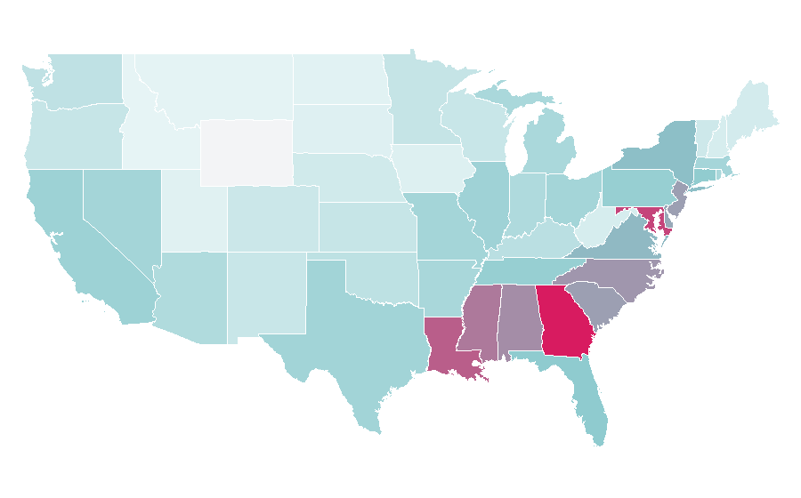 Affinity by region — Lauryn Hill, United States