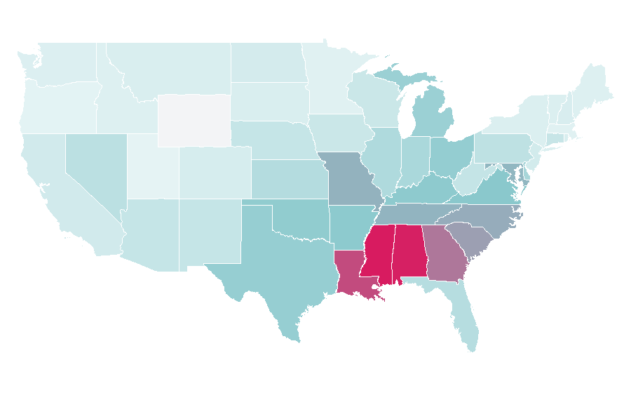 Affinity by region — Lavell Crawford, United States