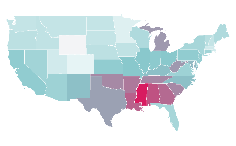 Affinity by region — Lavender oil, United States