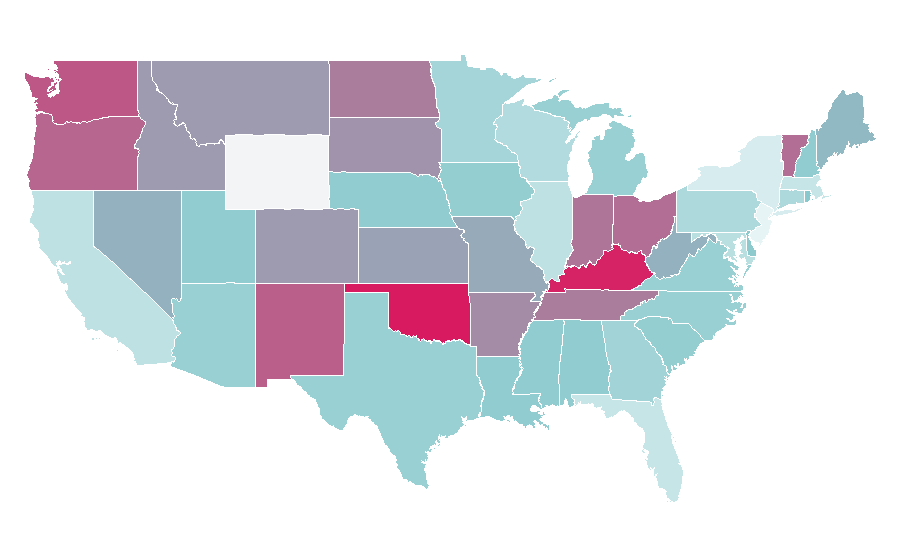 Affinity by region — LaVeyan Satanism, United States