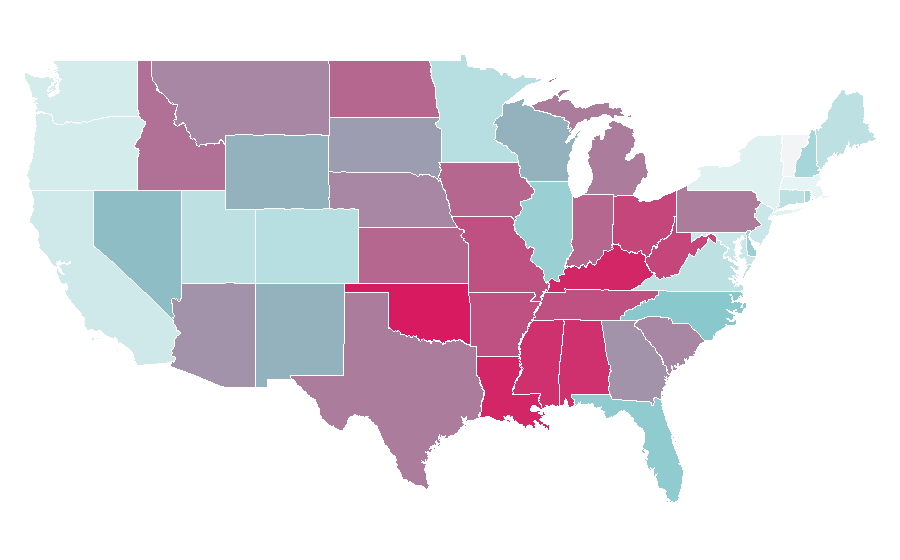 Affinity by region — Law Abiding Citizen, United States