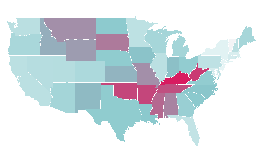 Affinity by region — Lawless (film), United States