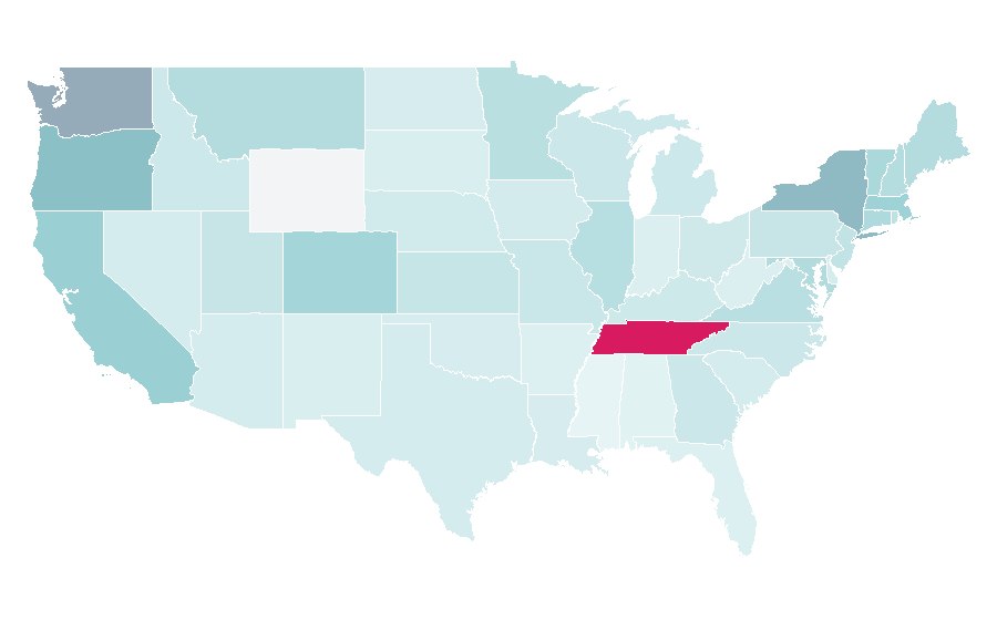 Affinity by region — Layer cake, United States